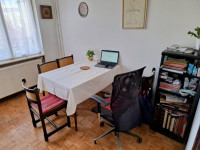 Blagovaonski stol 120x80cm i 4 stolca, crni