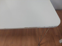 Blagovaonski stol BANNERUP 76×120 bijela/krom iz JYSK-a