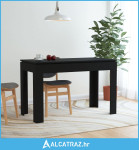 Blagovaonski stol crni 120 x 60 x 76 cm od iverice - NOVO