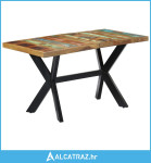 Blagovaonski stol od masivnog obnovljenog drva 140 x 70 x 75 cm - NOVO