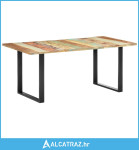 Blagovaonski stol od masivnog obnovljenog drva 180 x 90 x 76 cm - NOVO