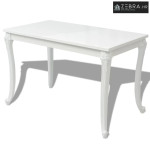 Blagovaonski stol visokog sjaja bijeli 116 x 66 x 76 cm - 116 x 66 x 7