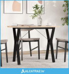 Blagovaonski stol Y-oblika 100x50x75,5 cm od borovine i željeza - NOVO