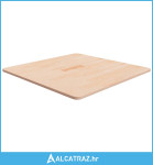 Četvrtasta stolna ploča 70 x 70 x 1,5 cm netretirana hrastovina - NOVO