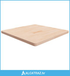 Četvrtasta stolna ploča 90x90x4 cm netretirana hrastovina - NOVO