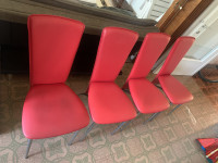 Crvene Blagavaonske stolice umjetna koža