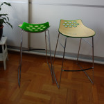 Dvije barske stolice Calligaris JAM zelene