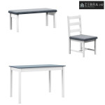 Grupa za sjedenje, set blagovaonskog stola od 4 dijela, 1 stol, 1 klup