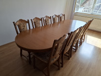 Hrastov stol i 12 stolaca