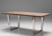 Hrastov stol sa Inox postoljem na mat Inox postolje 180x90cm