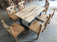Hrastov stol sa stolicama za ugostiteljstvo 200x90cm