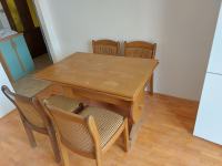 Hrastov stol i stolice za kuhinju