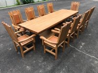 Hrastov stol i stolice za ugostiteljstvo 280x100