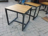 Hrastovi stolovi za ugostiteljstvo metal/drvo 90x90cm