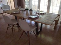 Izrada rustikalnih masivnih stolova po mjeri 220x90cm