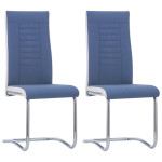 Konzolne blagovaonske stolice od tkanine 2 kom plave - NOVO