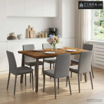 Kvadratni blagovaonski stol 140 x 90 x 75 cm - Prirodno, kava 140 x 90
