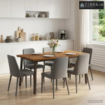 Kvadratni blagovaonski stol 160 x 90 x 75 cm - Prirodno, kava 160 x 90