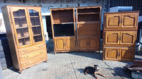 masivna komoda / regal / vitrina / stol