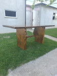 Masivni blagovaonski stol od jagnjeda- ručni rad, 180 cm x 85 cm