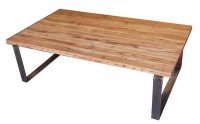 Masivni stol sa metalnim postoljem 210x110cm