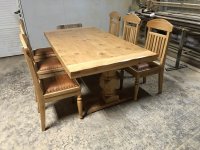 Masivni stol sa stolicama hrast rustik po mjeri 200x90