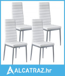 Moderni set od 4 stolica za blagovaonicu, tapecirana kožna bočna stoli