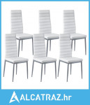 Moderni set od 6 stolica za blagovaonicu, tapecirana kožna bočna stoli