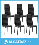 Moderni set od 6 stolica za blagovaonicu, tapecirana kožna bočna stoli