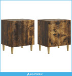 Noćni ormar 2 pcs Dimljeni hrast 43 x 34,5 x 50 cm - NOVO