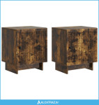 Noćni ormar 2 pcs Dimljeni hrast 43 x 34,5 x 50 cm - NOVO