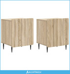 Noćni ormar 2 pcs Hrast sonoma 43 x 34,5 x 52 cm - NOVO