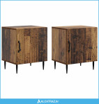 Noćni ormar 2 pcs Staro drvo 43 x 34,5 x 50 cm - NOVO