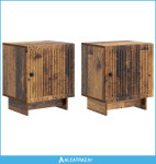 Noćni ormar 2 pcs Staro drvo 43 x 34,5 x 50 cm - NOVO