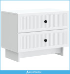 Noćni ormar Bijela 62 x 34,5 x 47,5 cm Konstruirano drvo - NOVO