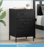 Noćni ormar Crni hrast 40 x 40 x 66 cm Konstruirano drvo - NOVO