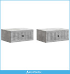 Noćni ormar s ladicama 2 pcs Betonska siva 49 x 34,5 x 20 cm - NOVO