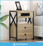 Noćni ormar s ladicama 2 pcs Sonoma hrast 40 x 31 x 60 cm - NOVO