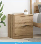 Noćni ormar s ladicama 2 pcs Umjetnički hrast 45 x 39 x 50cm - NOVO
