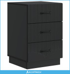 Noćni ormar s ladicama Crna 43 x 41 x 63,5 cm Konstruirano drvo - NOVO
