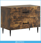 Noćni ormar s ladicama Dimljeni hrast 62 x 34,5 x 47,5 cm - NOVO
