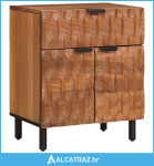 Noćni ormar s ladicama Smeđa 50 x 33 x 60 cm Čvrsto drvo manga - NOVO