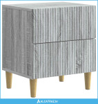 Noćni ormar Siva sonoma 43 x 34,5 x 48 cm Konstruirano drvo - NOVO