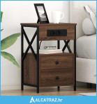 Noćni ormar Smeđi hrast 40 x 31 x 60 cm Konstruirano drvo - NOVO