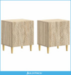 Noćni ormarić 2 pcs Hrast sonoma 43 x 34,5 x 50 cm - NOVO