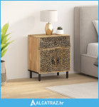 Noćni ormarić 50 x 33 x 60 cm od masivnog drva manga - NOVO