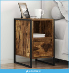 Noćni ormarić s ladicama 2 pcs Dimni hrast 39,5 x 30 x 50 cm - NOVO