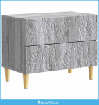 Noćni ormarić Siva Sonoma 62 x 34,5 x 48 cm Konstruirano drvo - NOVO