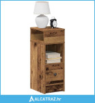 Noćni ormarići 2 kom s ladicama staro drvo 25x31x66 cm - NOVO