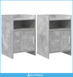 Noćni ormarići 2 pcs Betonska siva 40 x 36 x 60 cm - NOVO